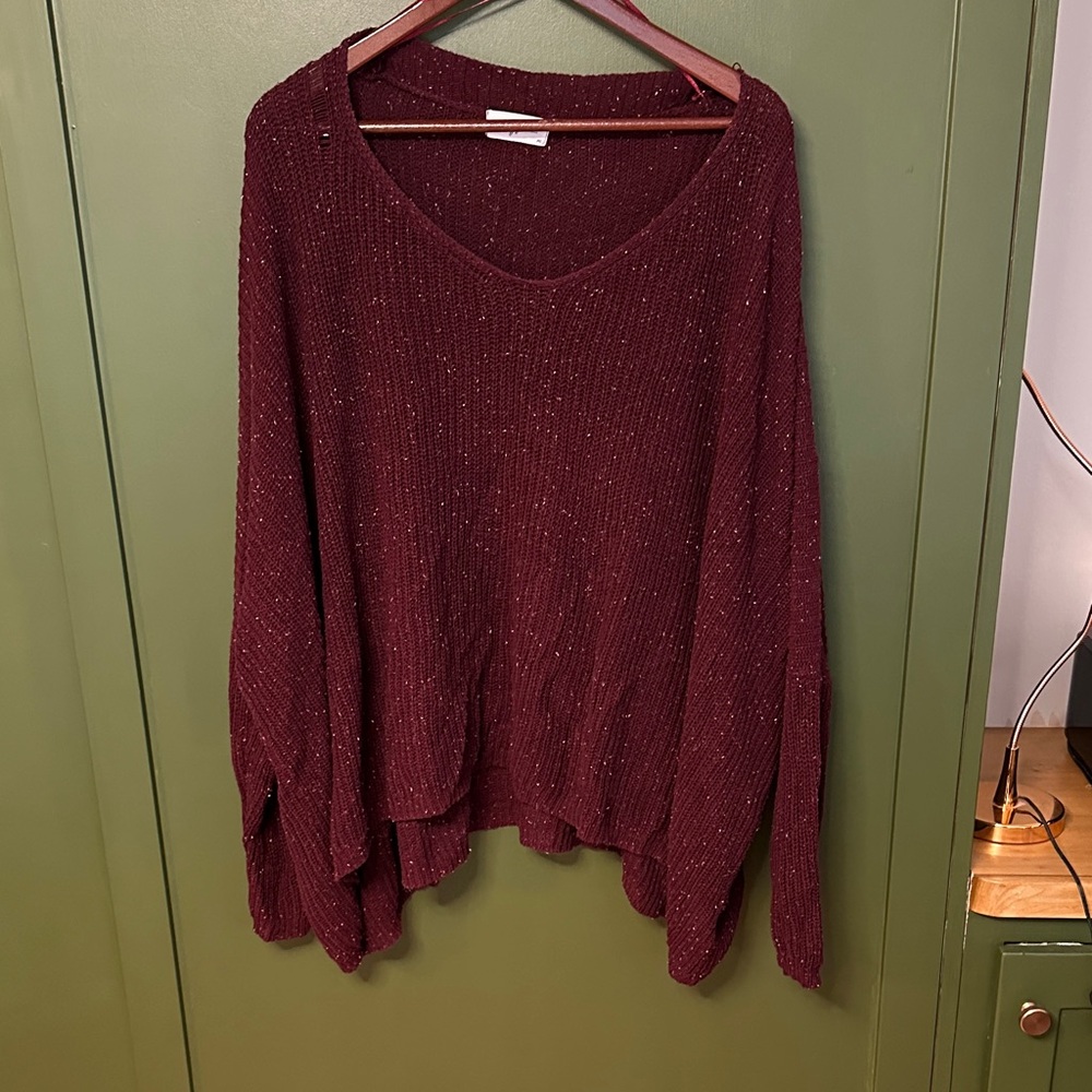 Carly Jean Los Angeles Rhea Sweater Burgundy